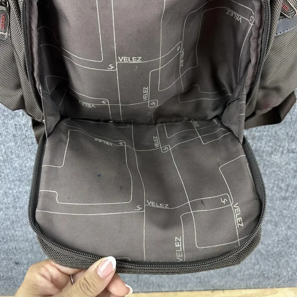 Velez Mens Leather Backpack Brown Soft Case Travel Daypack Office Work Casual